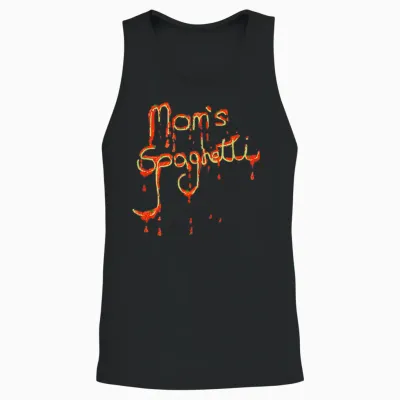 Mom's Spaghetti Unisex Tank Top - Black