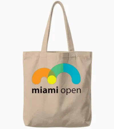 Miami Open Tote Bags - Natural