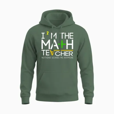 Funny Math Teacher Unisex Hoodie - Military Green