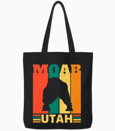 Retro Moab Utah Retro Copy Tote Bags - Black