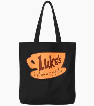 Gilmore Girls Luke's Logo Tote Bags - Black