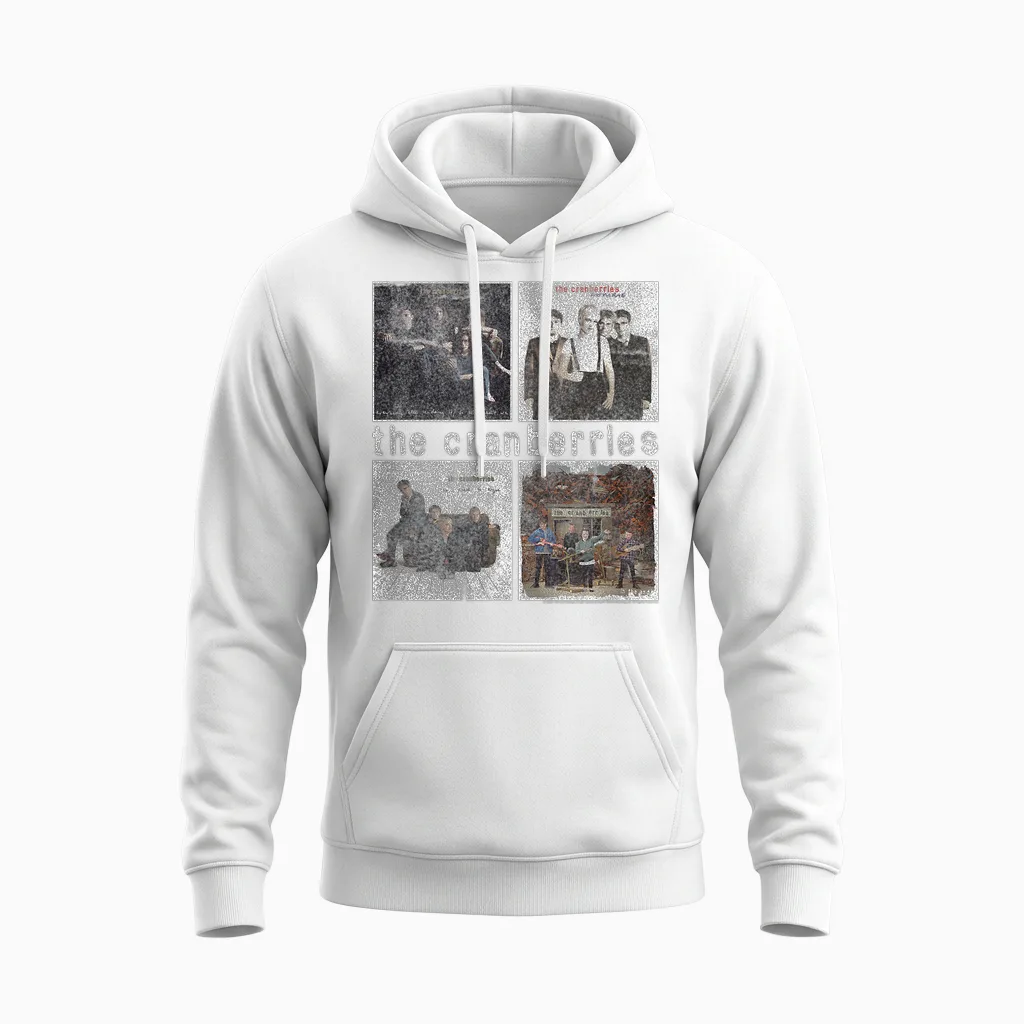 The Cranberries Distressed Album Covers Vintage Band Unisex Hoodie in White