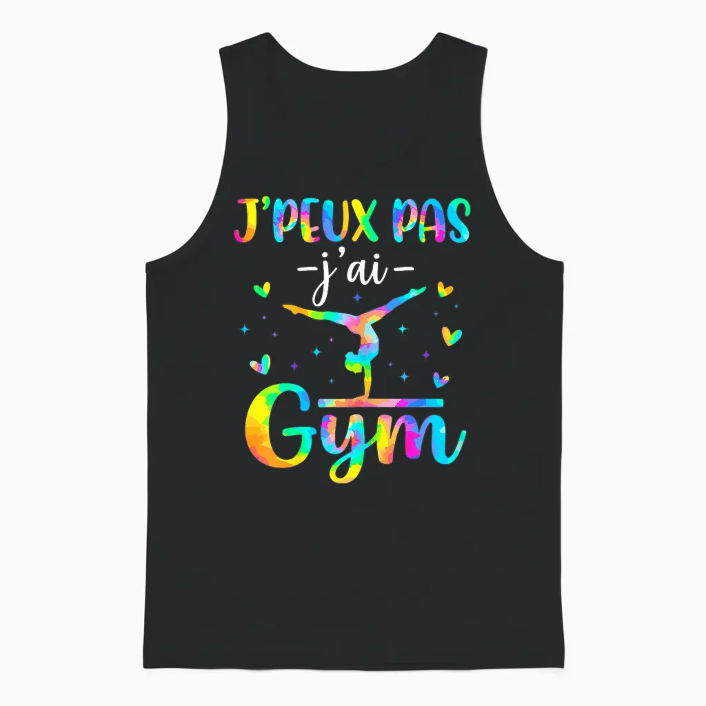 Je Peux Pas J'ai Gym Fille Gymnastique Rythmique Unisex Tank Top in Black