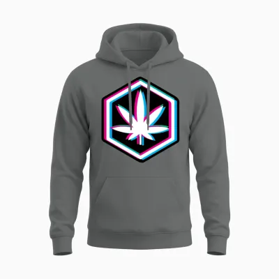 Psychedelic Weed Unisex Hoodie - Graphite Heather