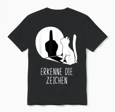 Waving Cat Shadow Cats Erkenne Die Signs T-Shirt, Black Unisex T-Shirt - Black