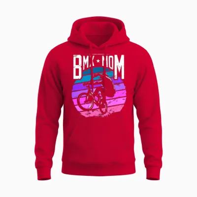 Bmx Mom | Bmxmom | Bmx Mama Mother Unisex Hoodie - Red