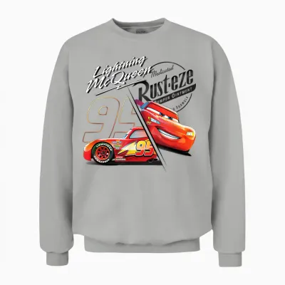Pixar Cars Lightning Mcqueen Rusteze Unisex Sweatshirt - Ash
