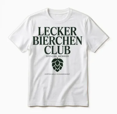 Lecker Bierchen Club Official Member Bier Humor Unisex T-Shirt - White
