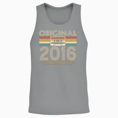 Retro 2016 Birthday Unisex Tank Top - Sport Grey