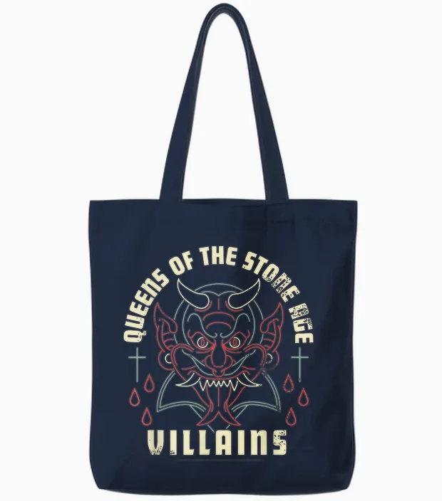 Offizielles Queens of the Stone Age Villains Album Rock Band Tote Bags in Navy