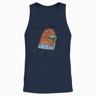 Spongebob Squarepants This Is a Load of Barnacles Unisex Tank Top - Navy