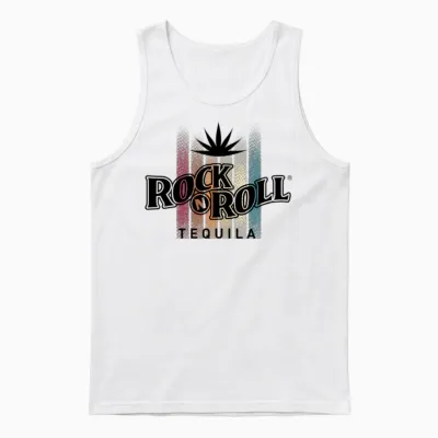 Rock N Roll Tequila Fifth Collection Unisex Tank Top - White