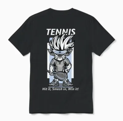 Tennis: Hit It, Smash It, Win It! Unisex T-Shirt - Black