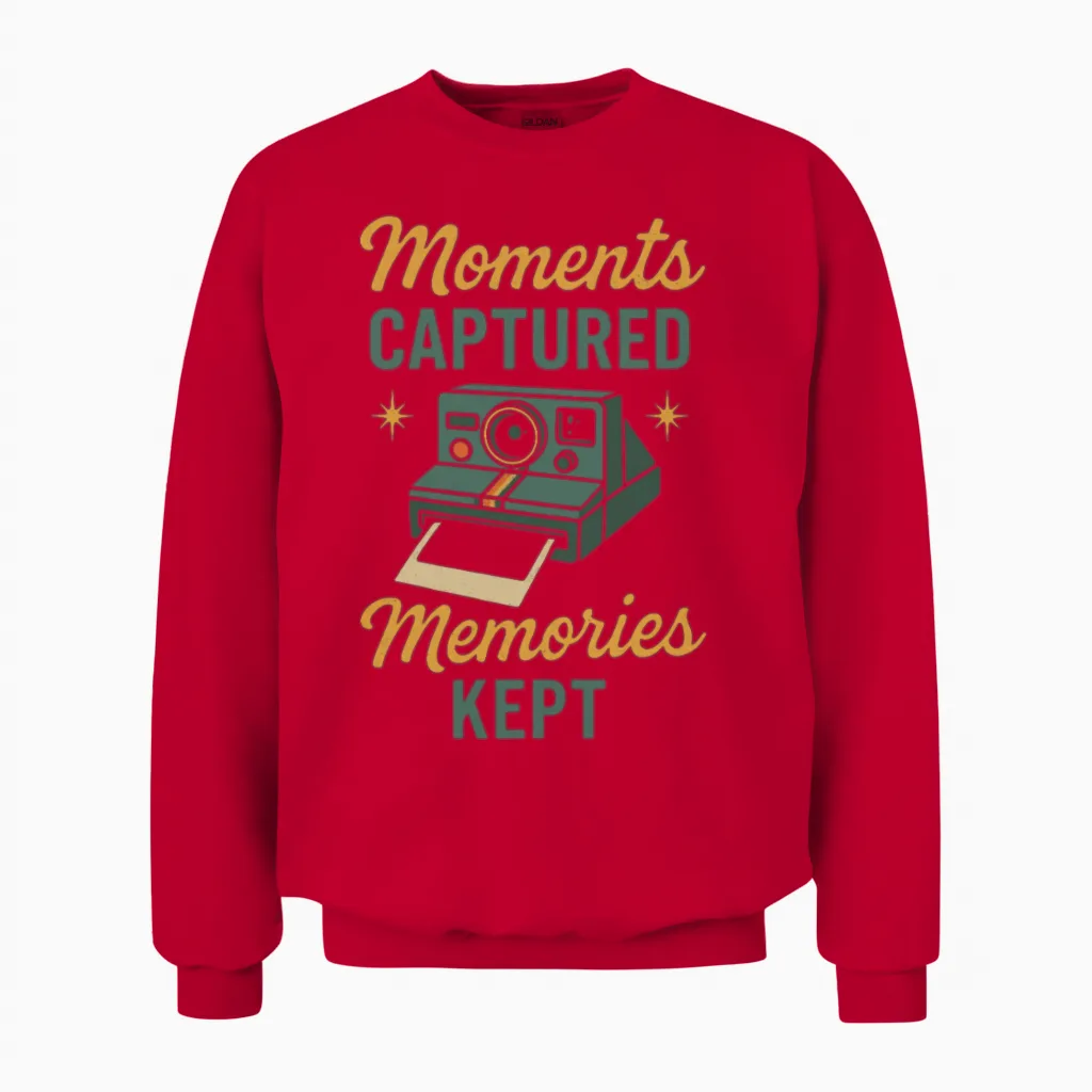 Retro Camera Club Analog Photography Film Roll Unisex Sweatshirt in Red