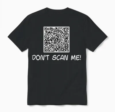 Don't Scan Me T-Shirts | Qr Scan Code Joke Funny Unisex T-Shirt - Black