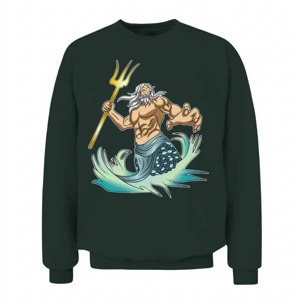 Greek Mythology Poseidon Greek Unisex Sweatshirt - Forest