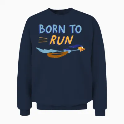 Looney Tunes Road Runner Born to Run Unisex Sweatshirt - Navy