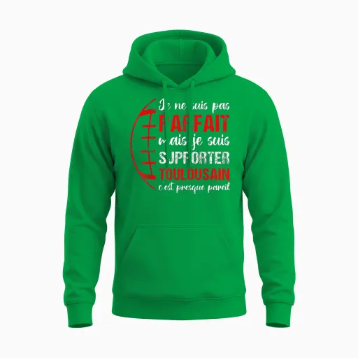 Toulouse Rugby Supporter Gift Fan Rugby Toulouse T-Shirt, Black, S Unisex Hoodie - Irish Green