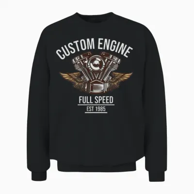 Custom Engine Unisex Sweatshirt - Black