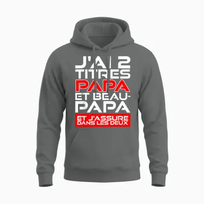 Gift in Law Dad and Dad Two Titles Humour Father's Day Unisex Hoodie - Graphite Heather