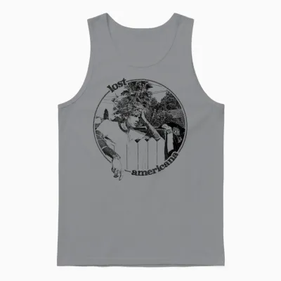 Official Mgk Lost Americana Fence Photo Unisex Tank Top - Sport Grey