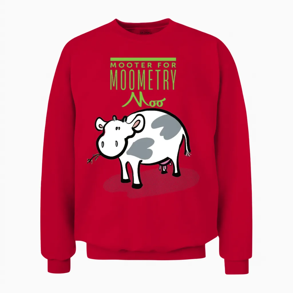Mooter for Moometry Moo Unisex Sweatshirt in Red