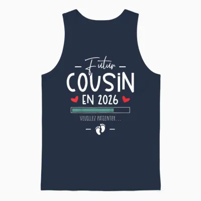 Child Future Cousin 2026 Announcement Pregnancy You Will Be Future Cousin Unisex Tank Top - Navy