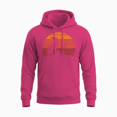 Retro Greyhound Silhouette Graphic Unisex Hoodie - Heliconia