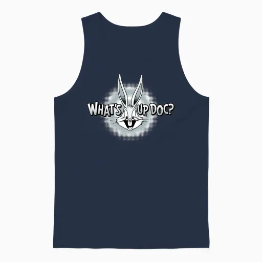 Looney Tunes Bugs Bunny What's Up Doc? Unisex Tank Top in Navy