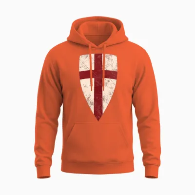 Crusader Shield Medieval Unisex Hoodie - Orange