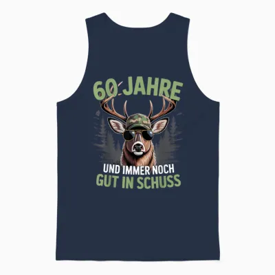 60 Jahre Und Immer Noch Gut in Schuss Jagen 60 Geburtstag Unisex Tank Top - Navy