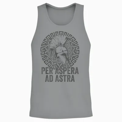 Stoische Philosophie Grau Hellenistisch per Aspera Ad Astra Unisex Tank Top - Sport Grey