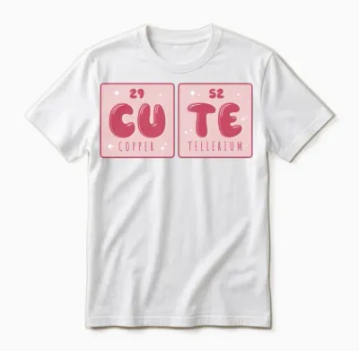 Cute Periodic Table Unisex T-Shirt - White