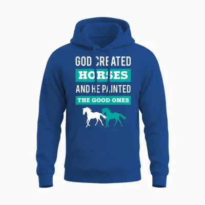 Equestrians with a Painted Horse Unisex Hoodie - Royal