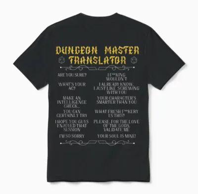 Gaming-Master,board Game,role-Playing Game,player,dungeon Unisex T-Shirt - Black