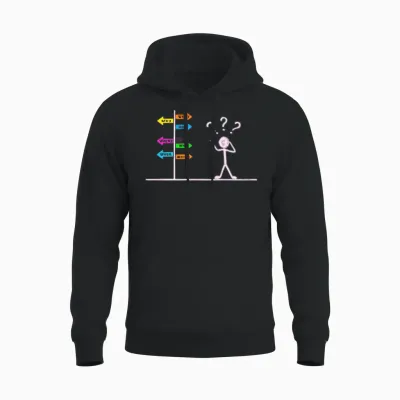 Today's World New Normal Confused Unisex Hoodie - Black