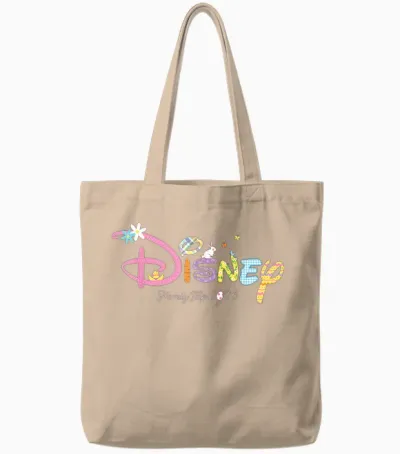 Disney Easter Spring Family Trip 2026 Matching Logo Vacation Tote Bags - Natural