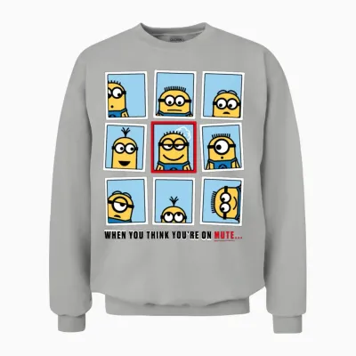 Minions Home Office Problems Unisex Sweatshirt - Ash