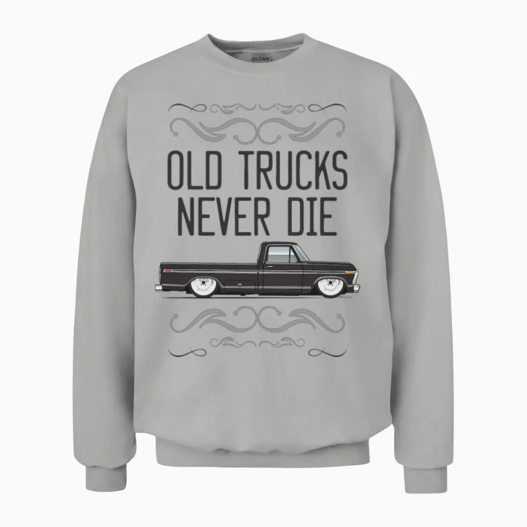 Keep on Truckin Raven Black Unisex Sweatshirt in Ash