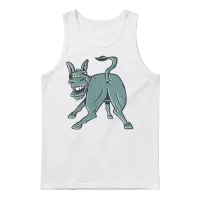 Donkey Butt Ass Po Stubborn Horse Unisex Tank Top - White – 1