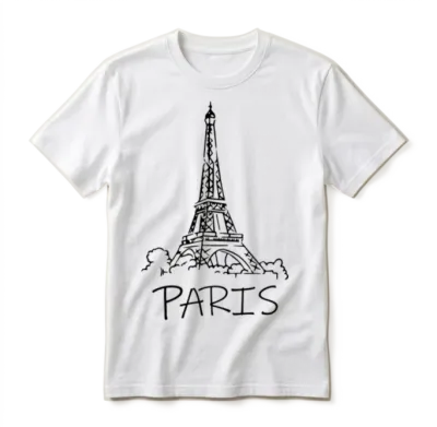 Paris Unisex T-Shirt - White