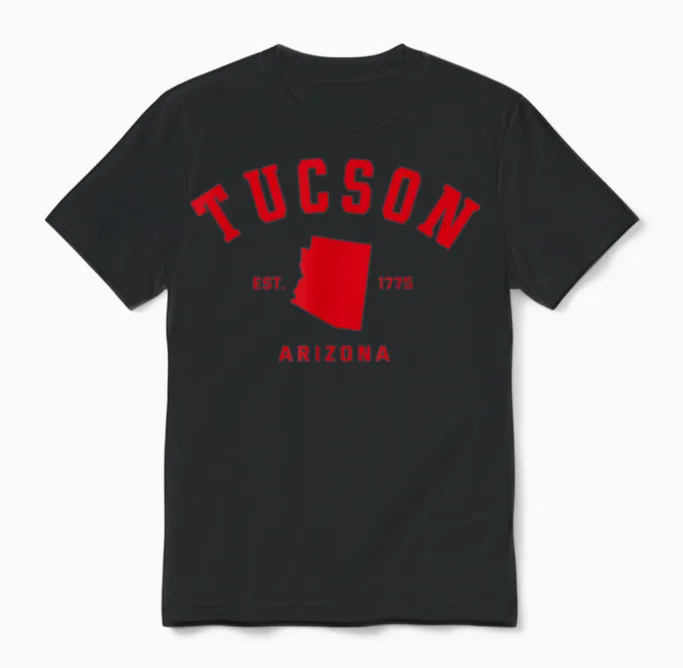 Ville Natale De Tucson, Arizona, Cadeau Tucson, Arizona Unisex T-Shirt in Black