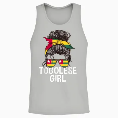 Togolese Chignon Proud Togo Unisex Tank Top - Ash