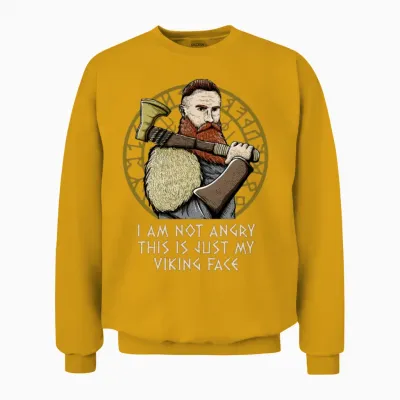 This Is Just My Mythology Face Funny Norwegian Unisex Sweatshirt - Gold