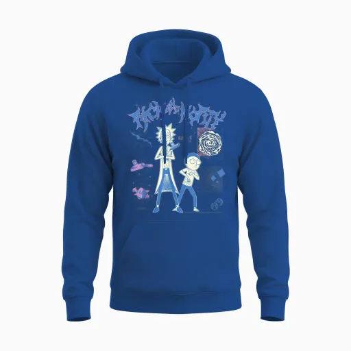 The Cosmic Adventure of Rick and Morty Merch Unisex Hoodie - Royal