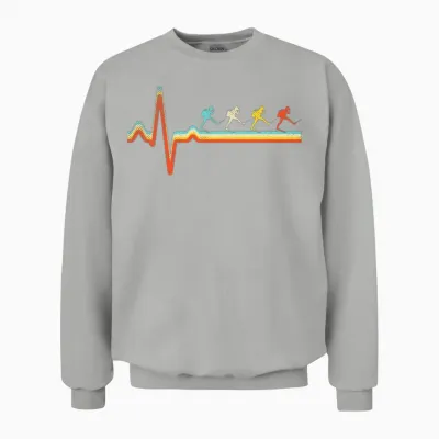 Diving Retro Heartbeat Unisex Sweatshirt - Ash