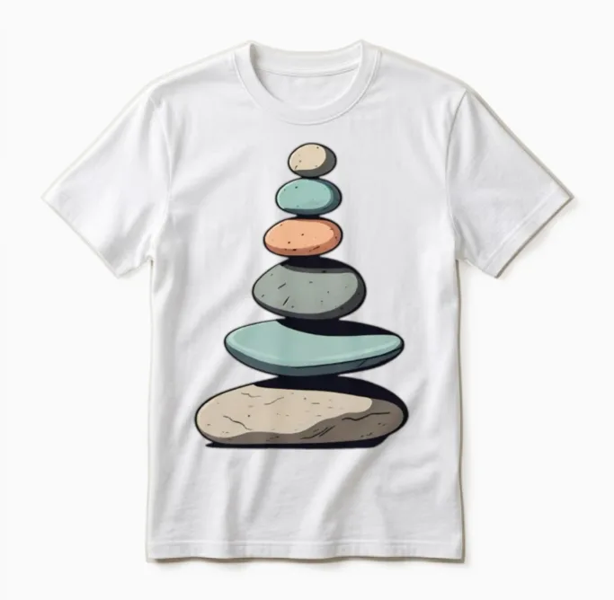 Balance Stone Unisex T-Shirt in White
