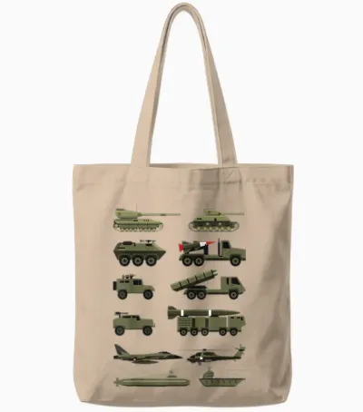 Military Vehicles, Military Boys and Girls Tank Lovers Tote Bags - Natural