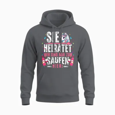 Hen Party T-Shirt Women Jga Shirt Hen Night T-Shirt, Black Unisex Hoodie - Charcoal