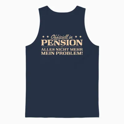 Men's Pension Beamter in Retirement Pensioner T-Shirt, Black Unisex Tank Top - Navy